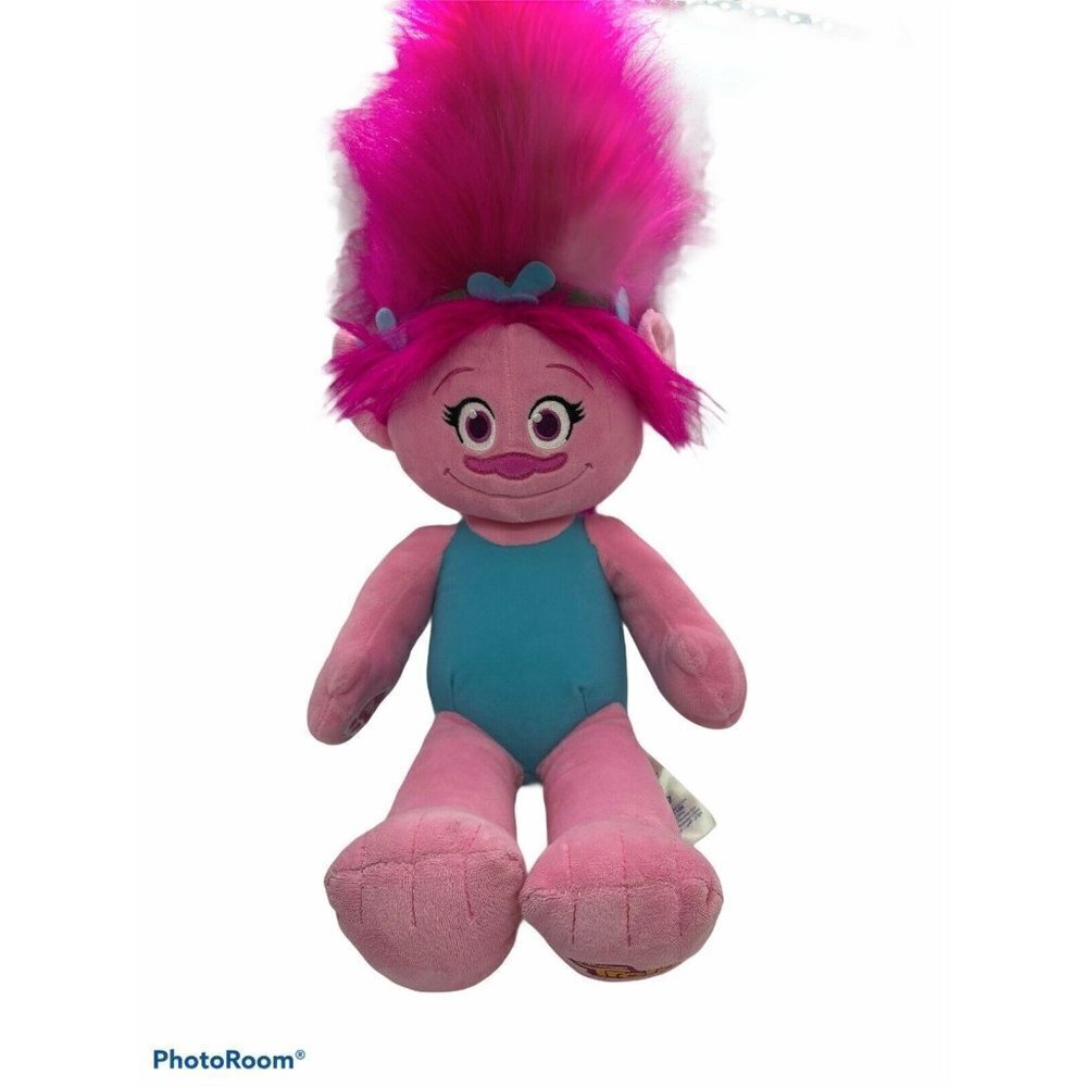 Build A Bear BABW Workshop Dreamworks Trolls Poppy Hot Pink Hair Plush Toy Doll